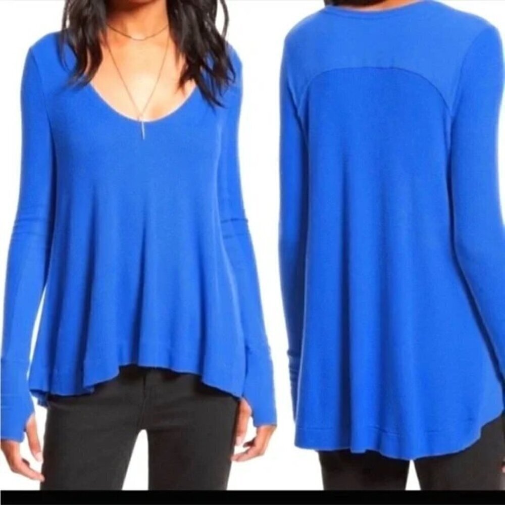 FREE PEOPLE We The Free Thermal Knit Long Sleeve Top - Size Small - Picture 1 of 7